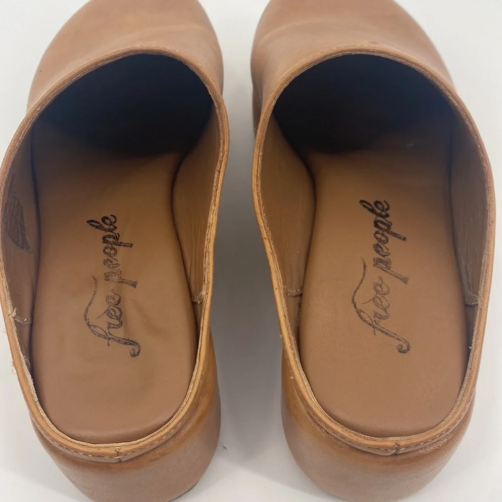 FREE PEOPLE Morgan Mules Leather Clog Platform - Picture 7 of 16